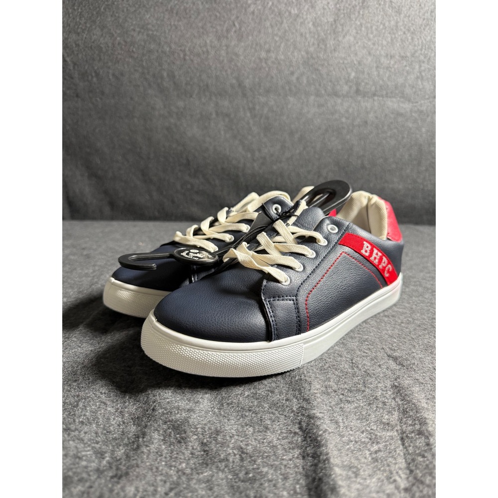 Beverly Hills Polo Club Womens Navy Blue Red BHPC Logo Low Top Sneakers Size 9
